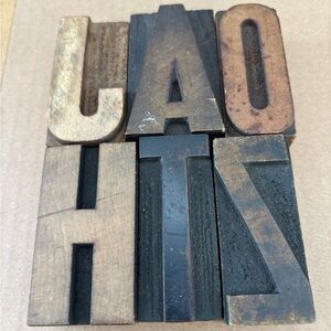 Rustic Wooden Letter Blocks Set